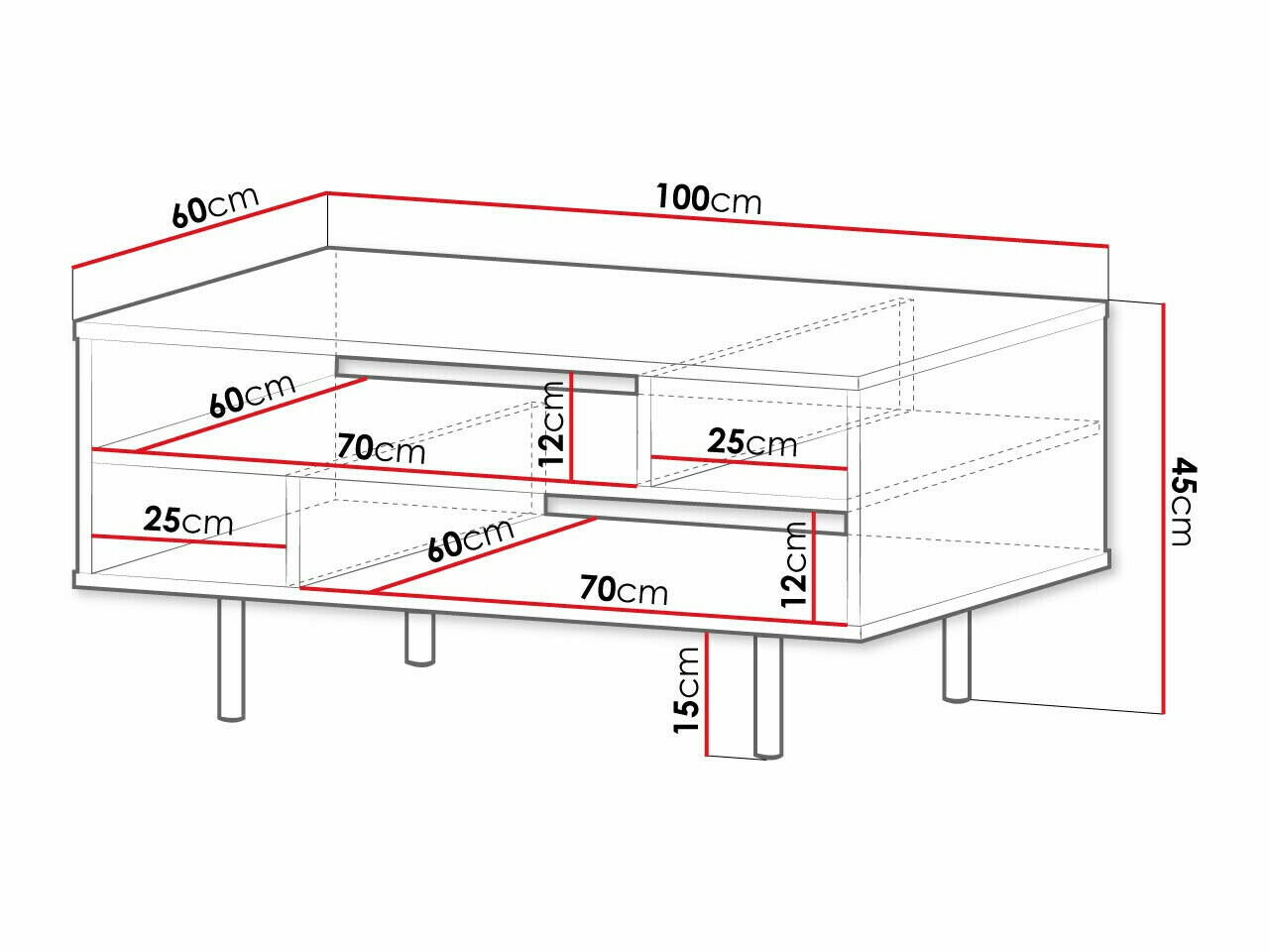 Mesa de centro Decus (Caxemira)