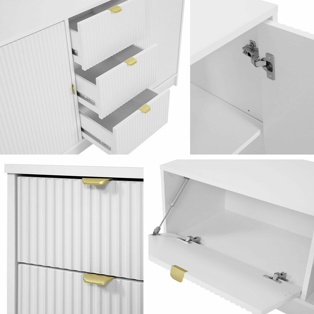 Mesa de cabeceira Comfivo Papilio (Branco)