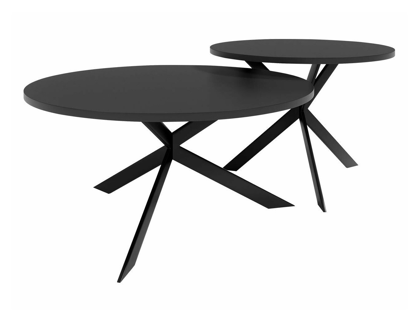 Conjunto de mesa de centro Oswego 108 (Preto)