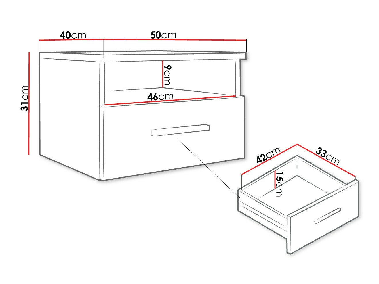 Mesa de cabeceira Comfivo Pastor