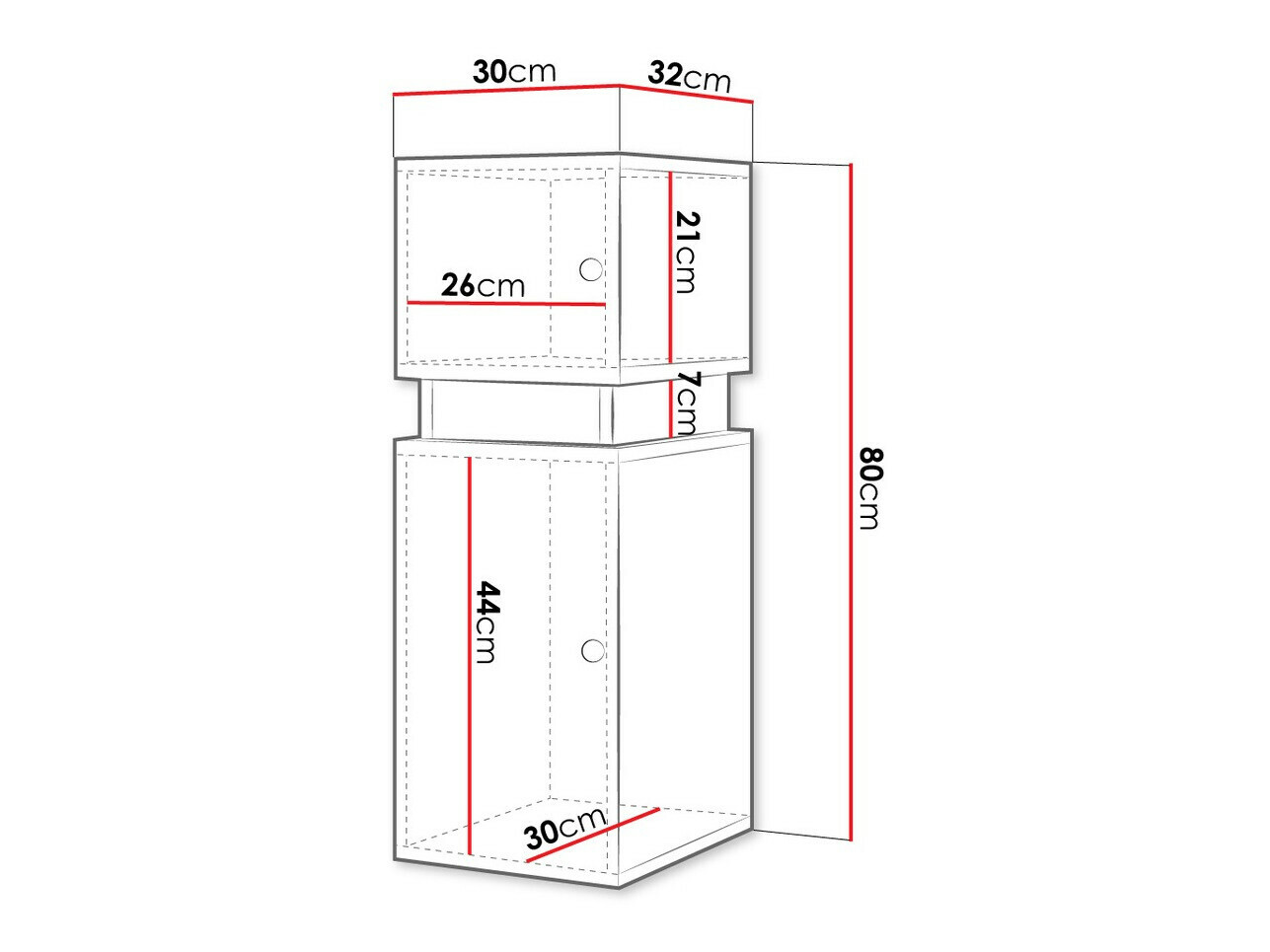 Armário montado na parede para casa de banho Hartford K101 (Preto)
