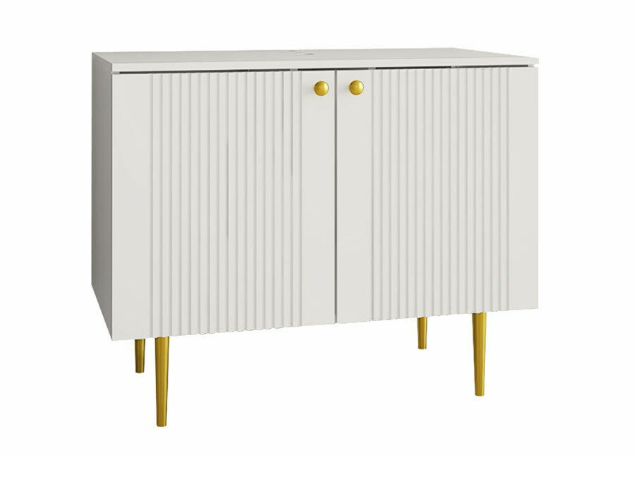 Armário com lavatório de apoio próprio para casa de banho Merced P101 (Branco)