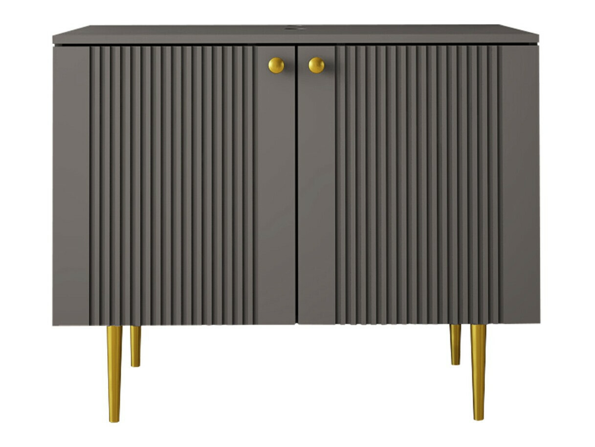 Armário com lavatório de apoio próprio para casa de banho Merced P101 (Cinzento)