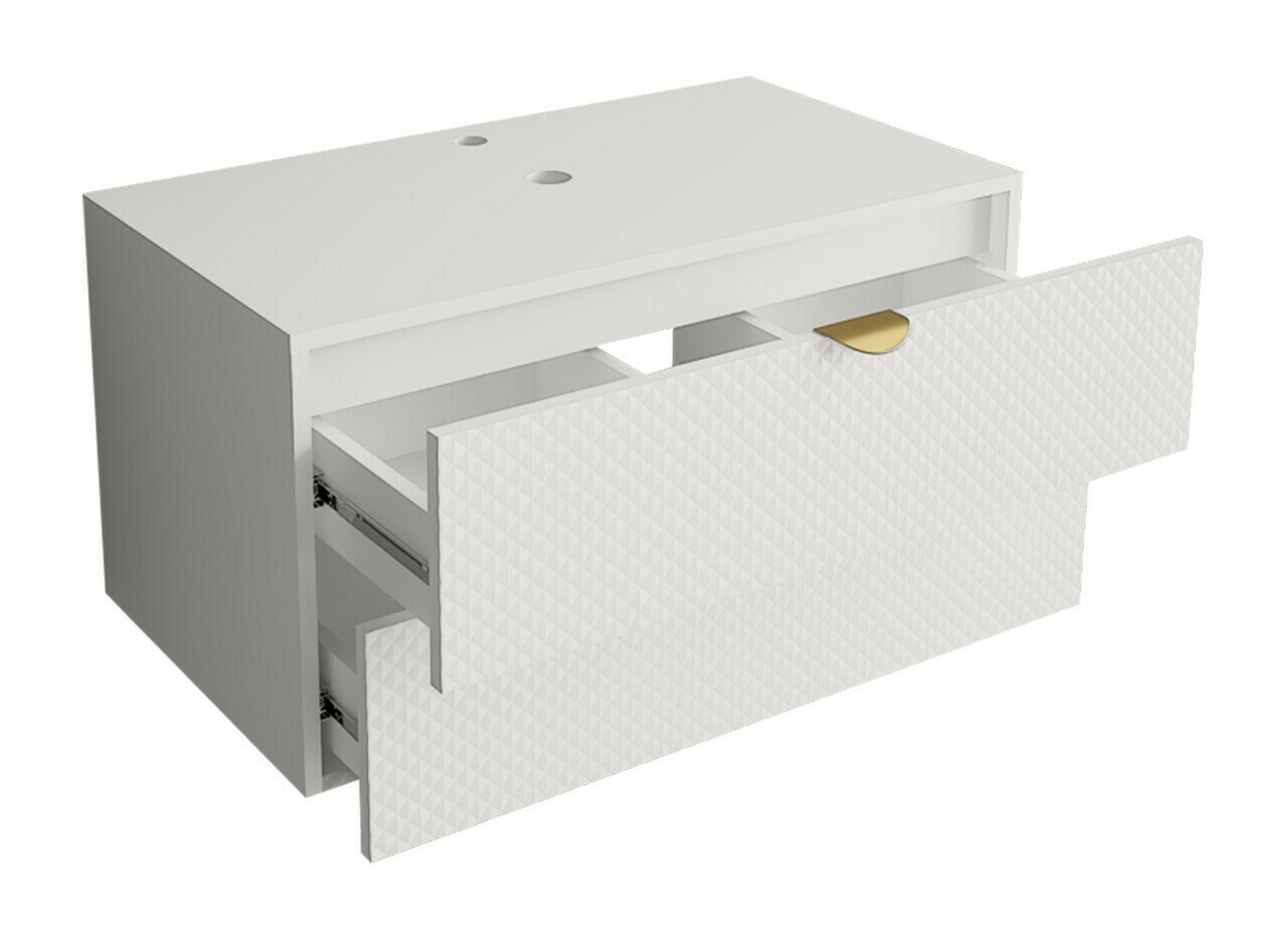 Armário suspenso para casa de banho para lavatório Matrix (Branco)