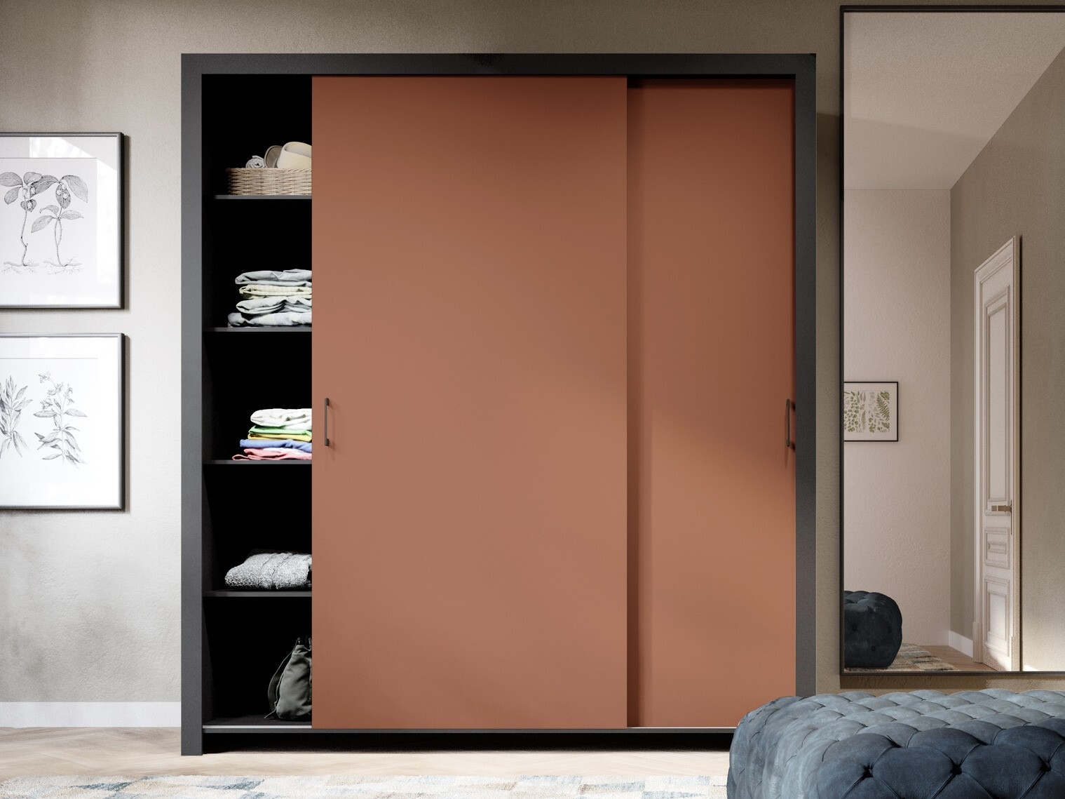 Roupeiro Murrieta 192 (Preto + Castanho)