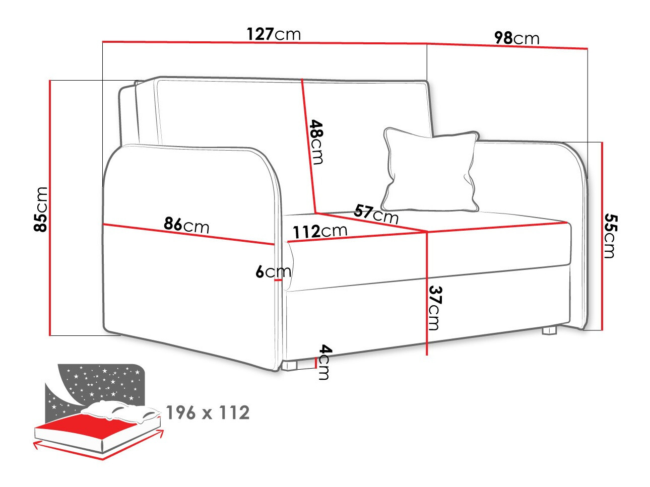 Sofá-cama Lirael II (Mono 232)
