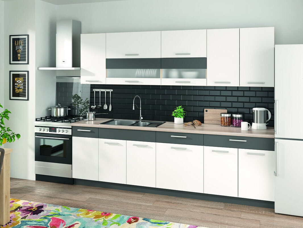 Armário modular de canto suspenso Mode White 108