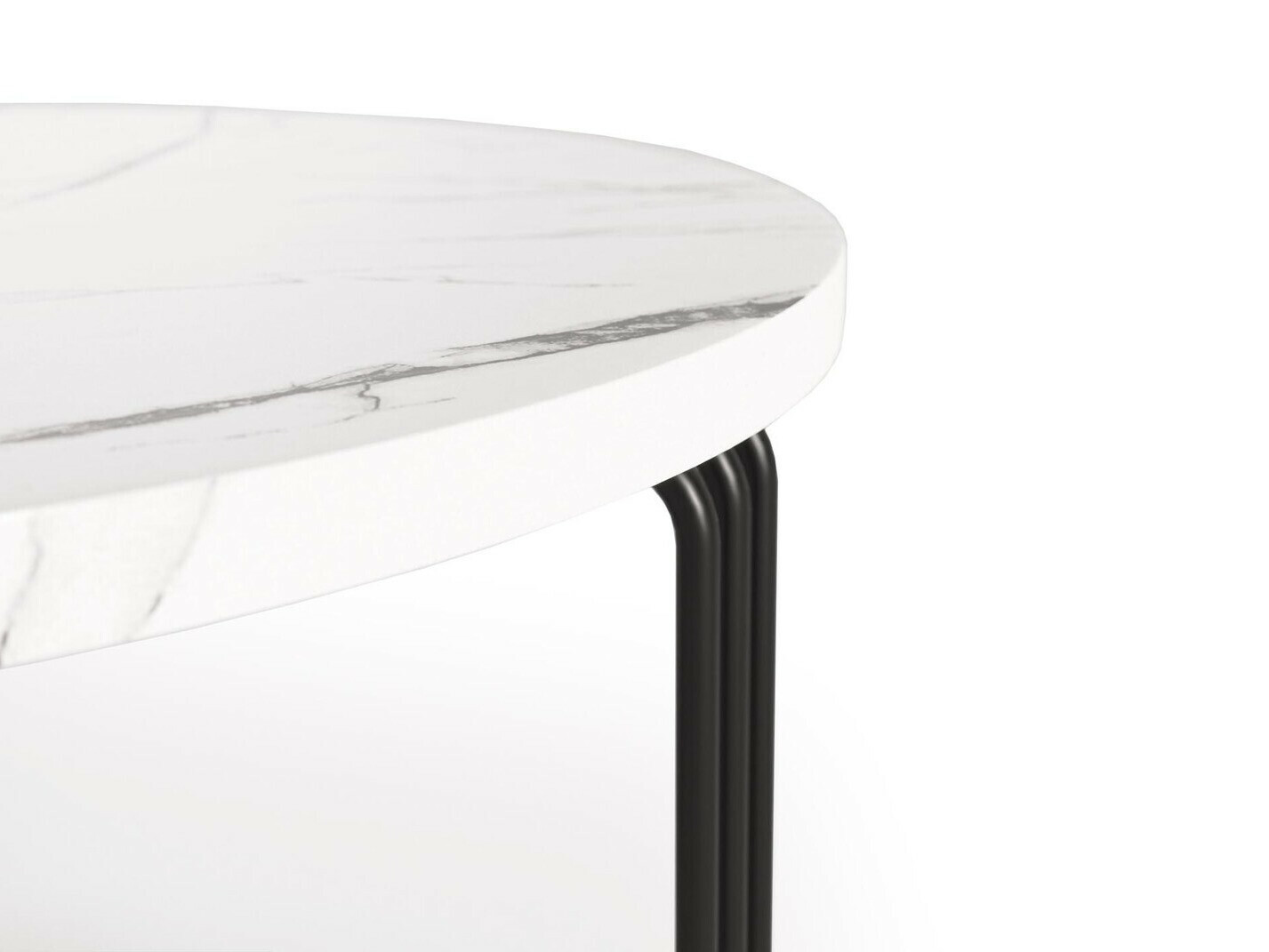 Mesa para revistas Houston 1275 (Marmore branco + Preto)