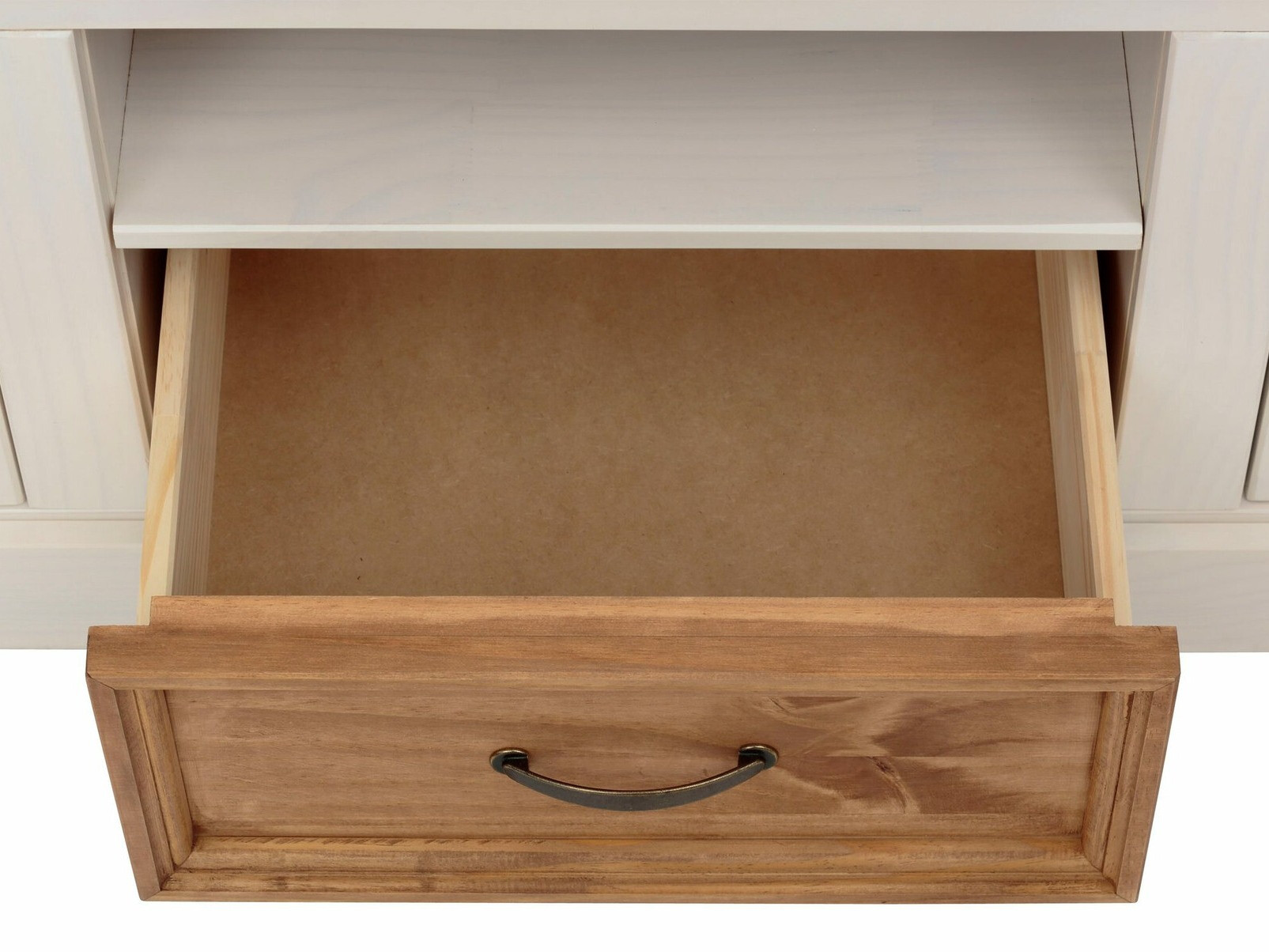 Móvel de TV Tolelio 122 (Branco + Pinho)