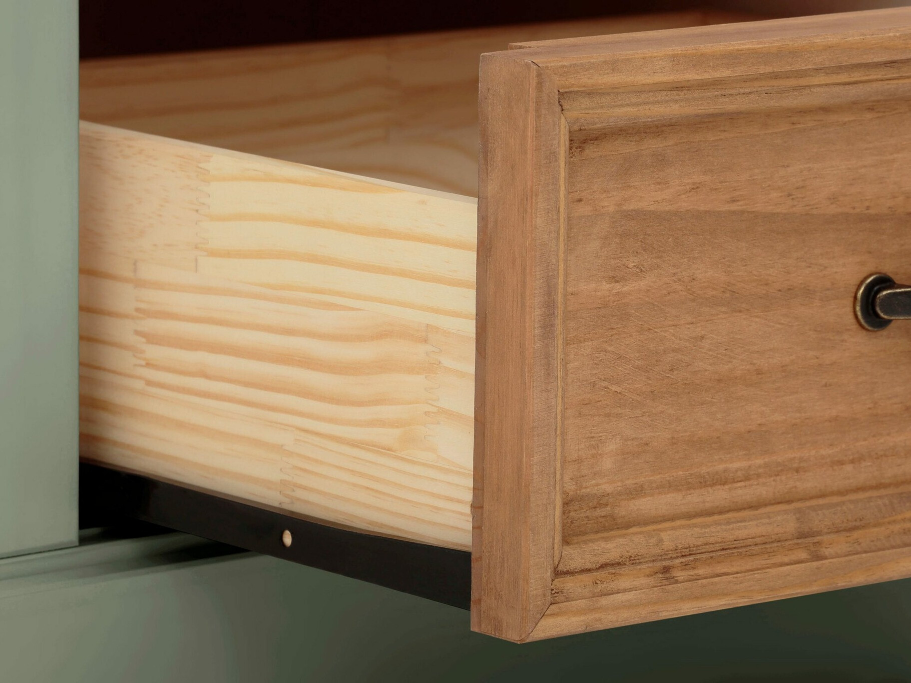 Móvel de TV Tolelio 122 (Verde + Pinheiro)