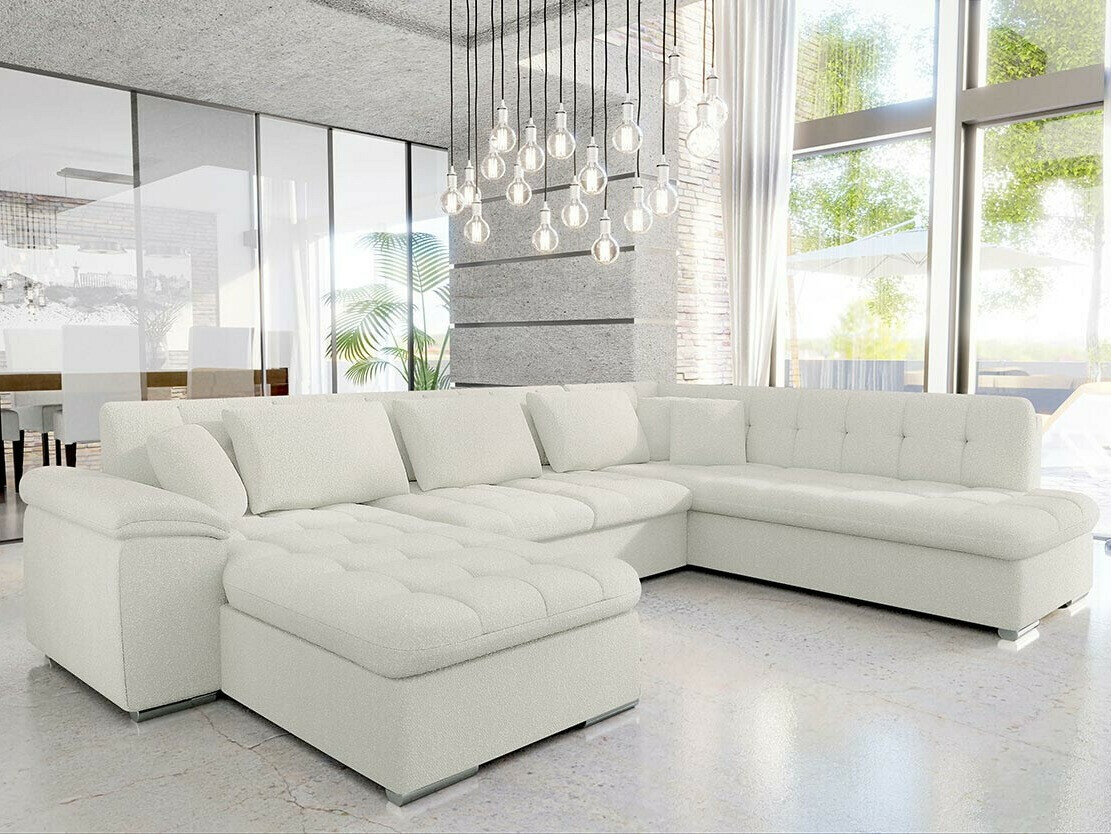 Sofá de canto Comfivo Gemma VI (Boucle Baloo 2073)