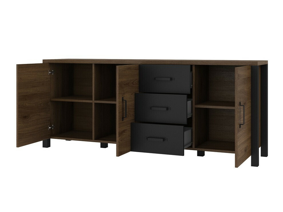 Cómoda Tornua 106 (Noz + Preto matte)