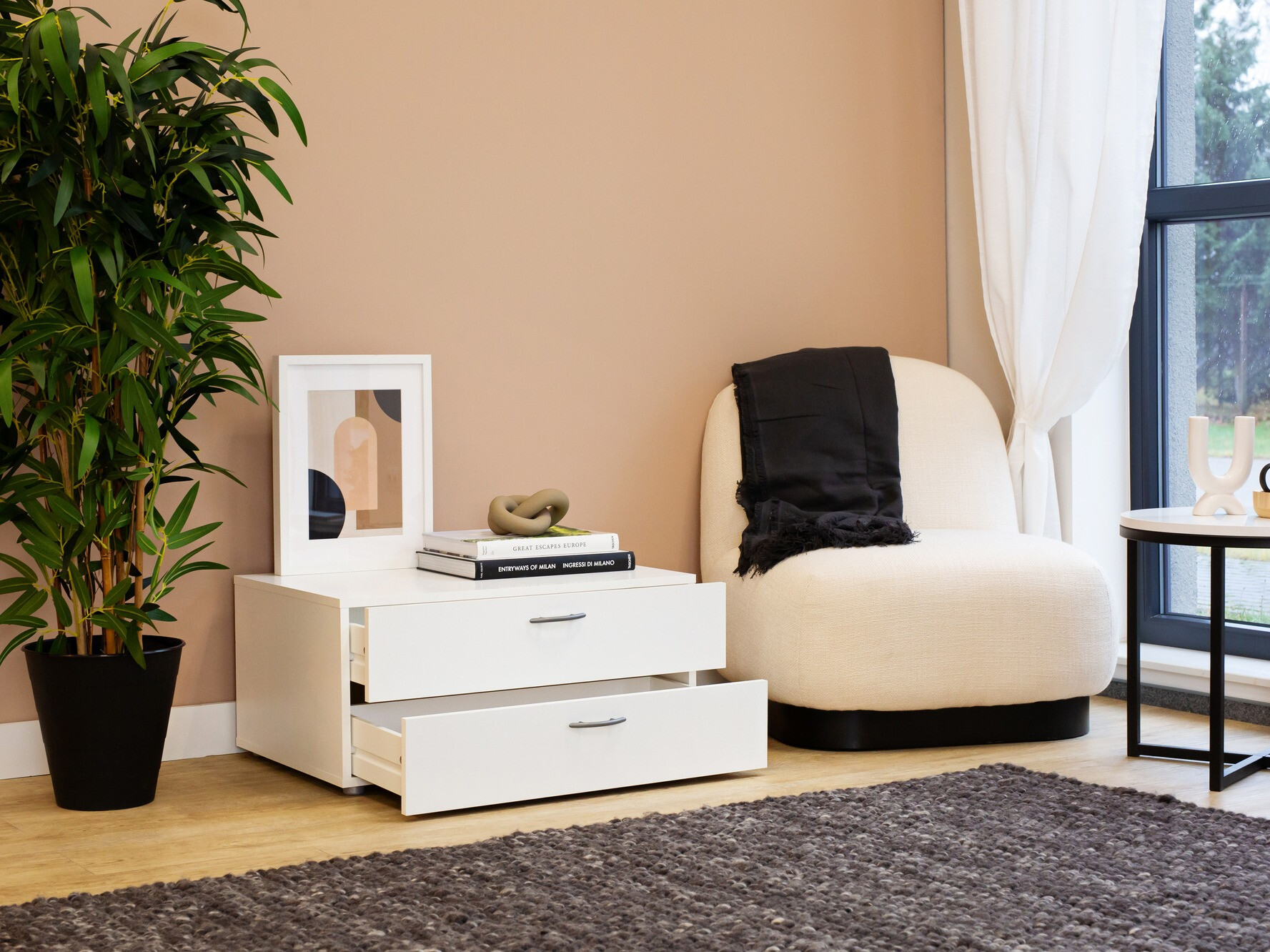 Mesa de apoio Bristol 185 (Branco)