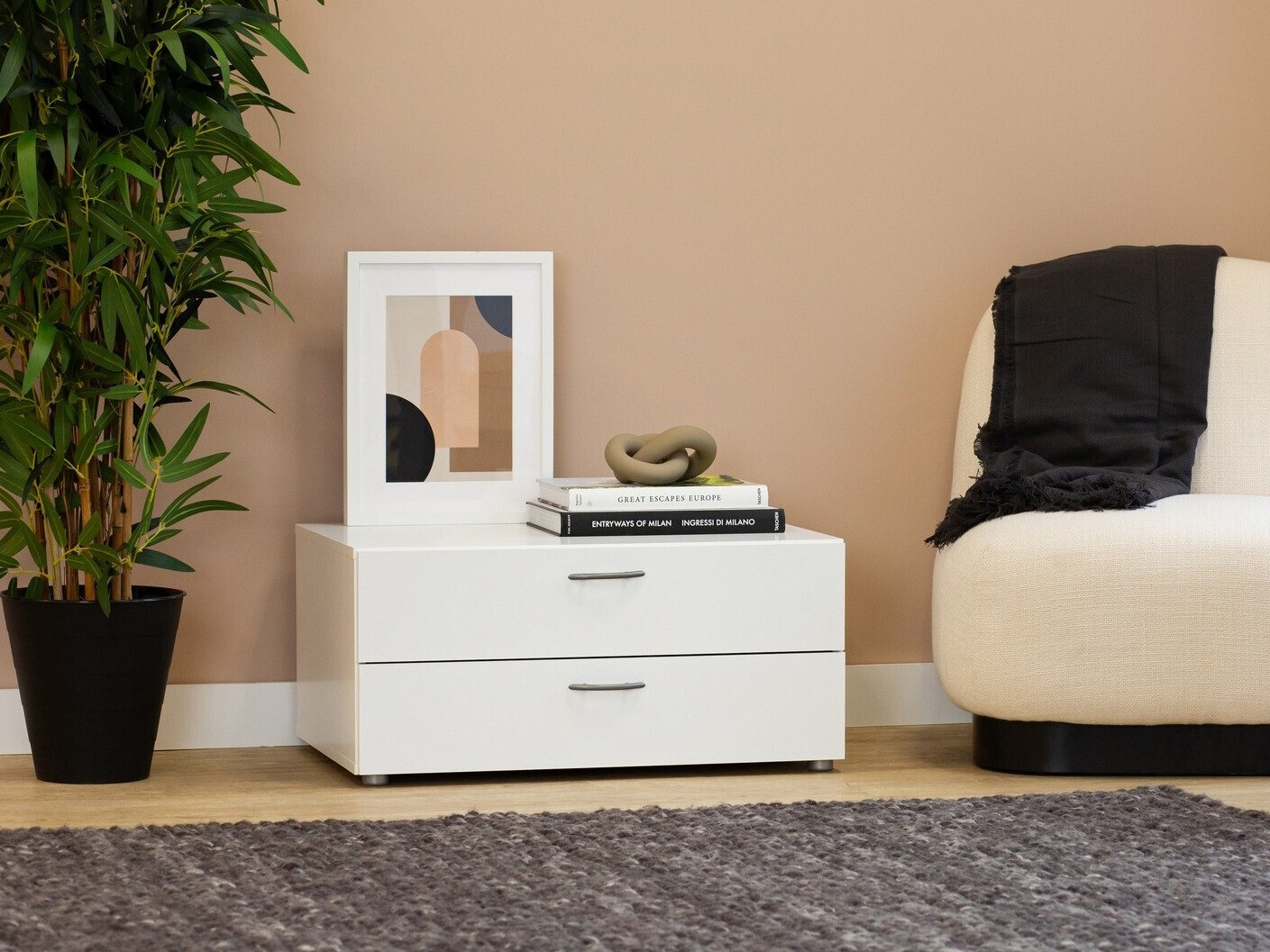 Mesa lateral Bristol 185 (Branco)