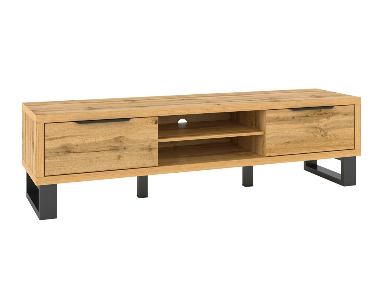 Móvel de TV Avicavu 101 (Carvalho wotan + Preto)