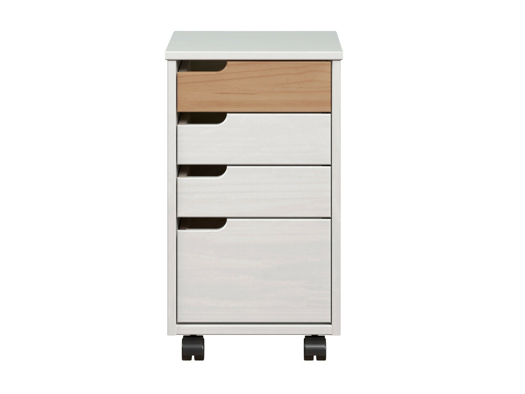 Bloco de gavetas Indianapolis C101 (Branco + Carvalho de mel)