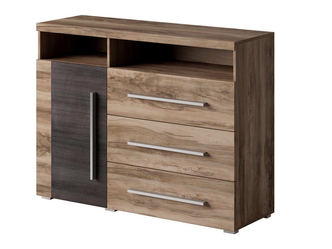 Cómoda Sorciro 102 (Noz + Carvalho escuro)