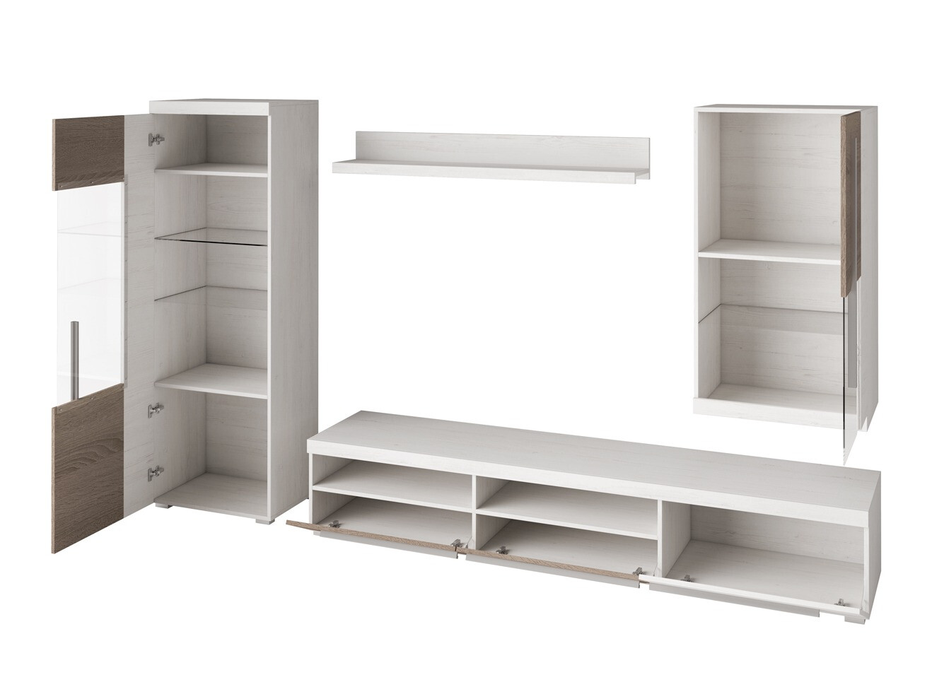 Conjunto para sala de estar Sorciro 105 (Anderson pinho + Brigadeiro carvalho)