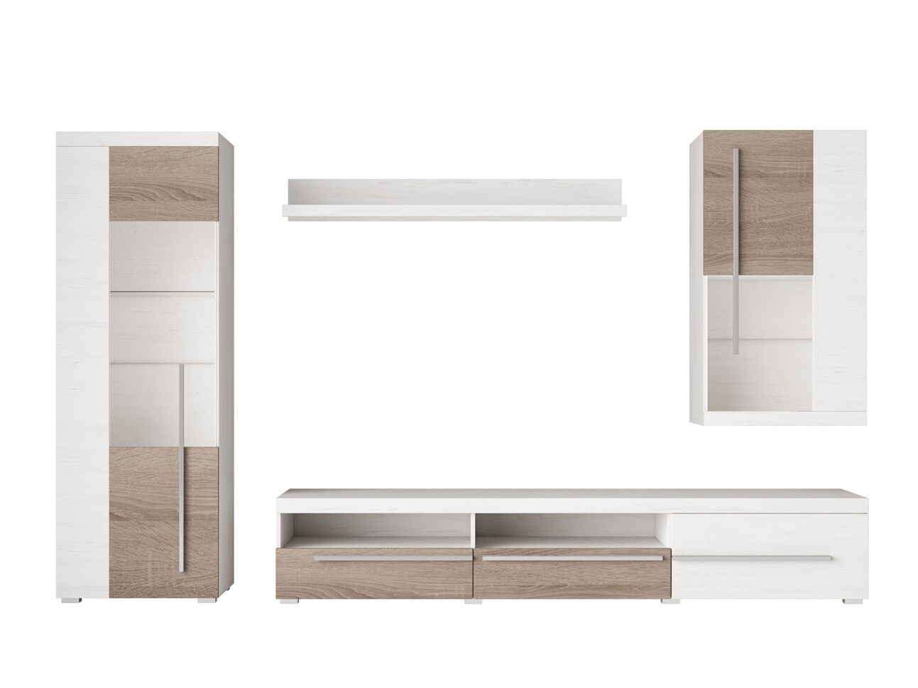 Conjunto para sala de estar Sorciro 105 (Anderson pinho + Brigadeiro carvalho)