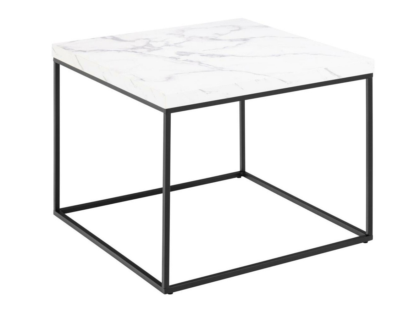 Mesa de centro Norsica 768 (Preto + Marmore branco)