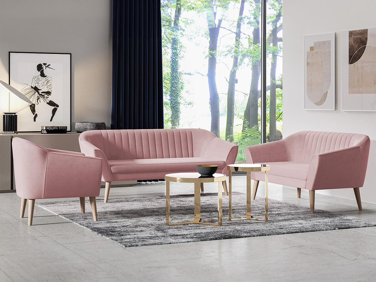 Conjunto de mobiliário com estofo Arvada 121 (Manila 09)