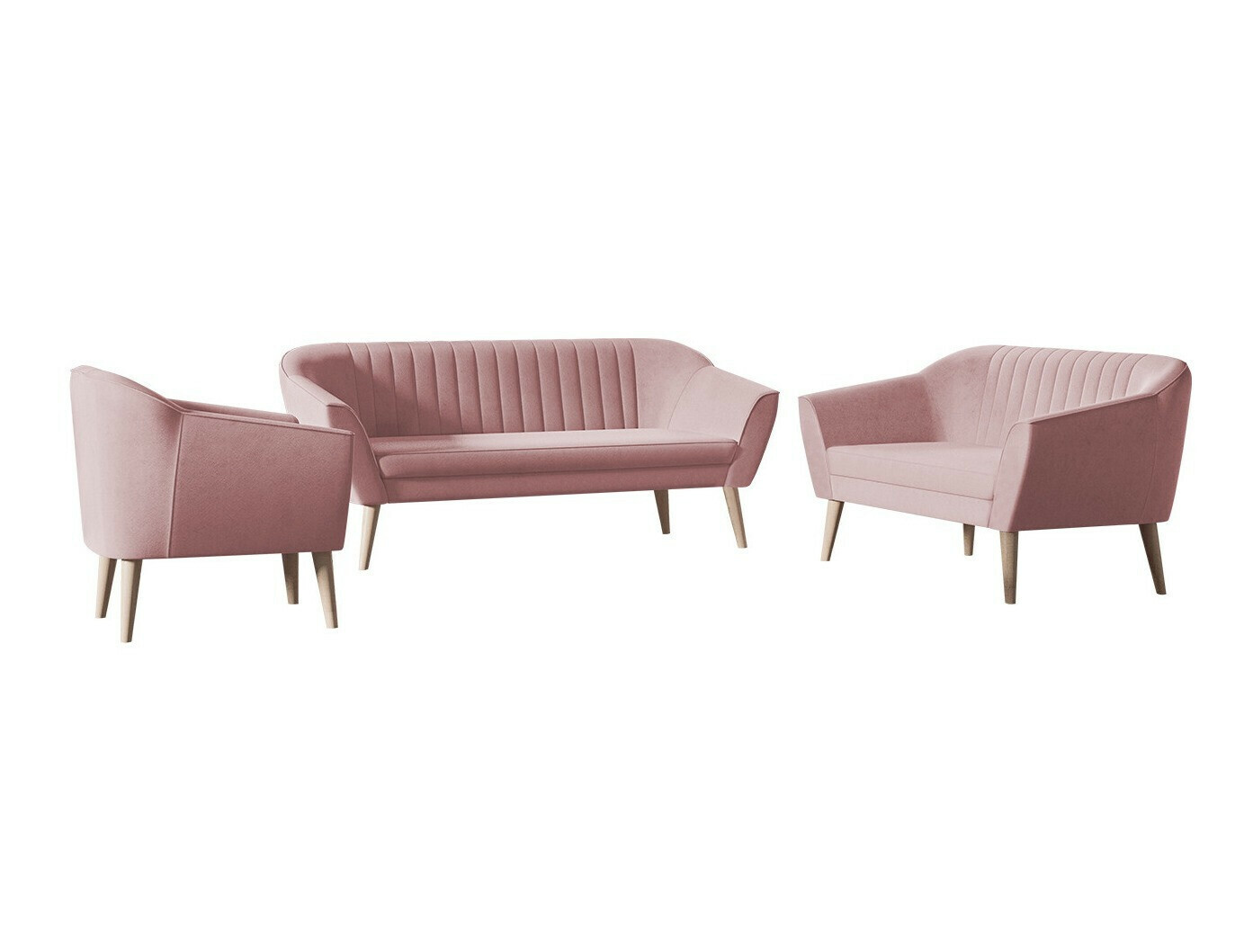 Conjunto de mobiliário com estofo Arvada 121 (Manila 09)