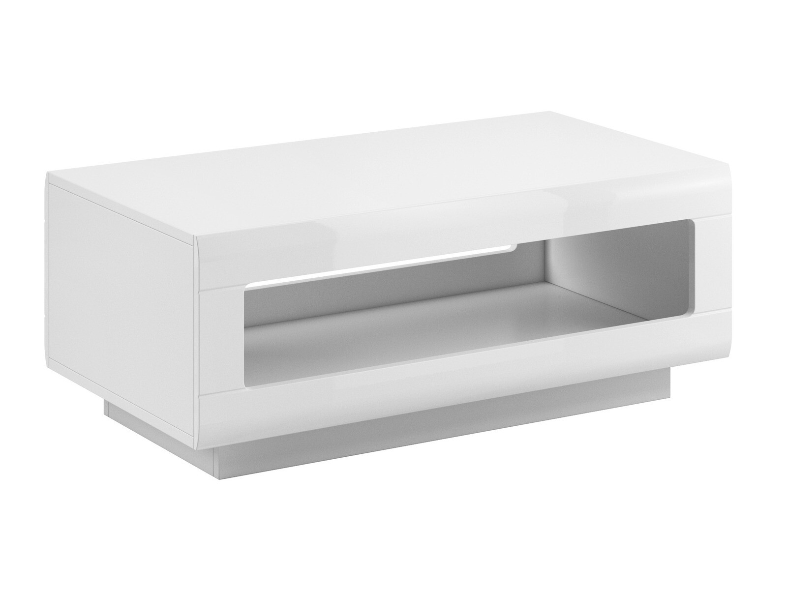 Mesa de centro Ophsalu 102 (Branco + Branco brilhante)