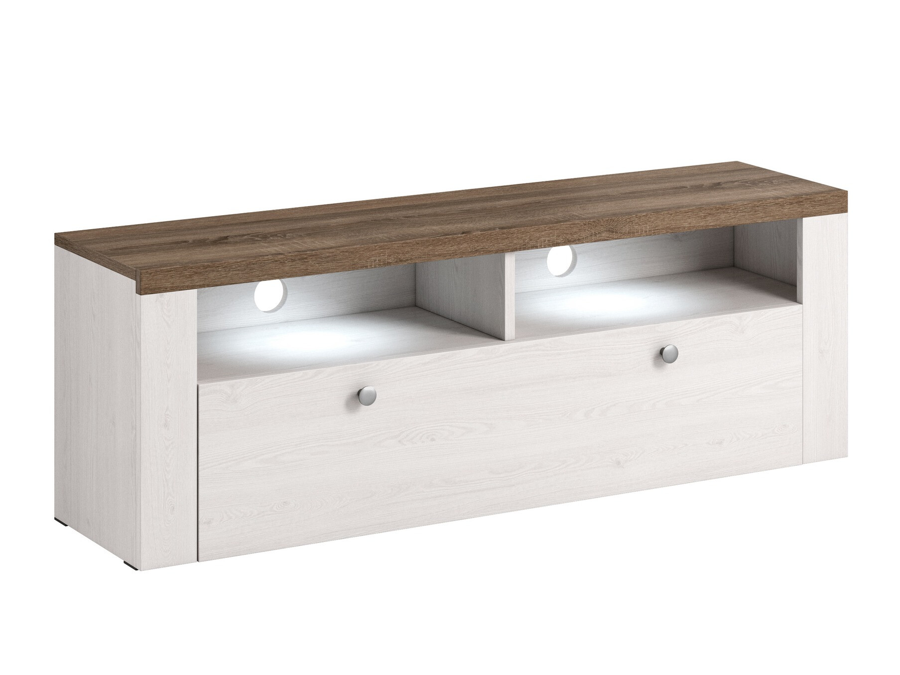 Móvel de TV Salelbo 103 (Larício de cebola + Brigadeiro carvalho)