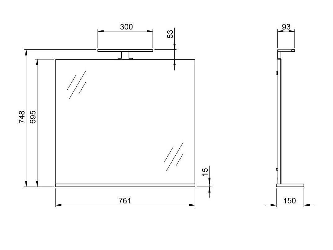 Conjunto para casa de banho Ventei 105 (Branco + Navarra carvalho)