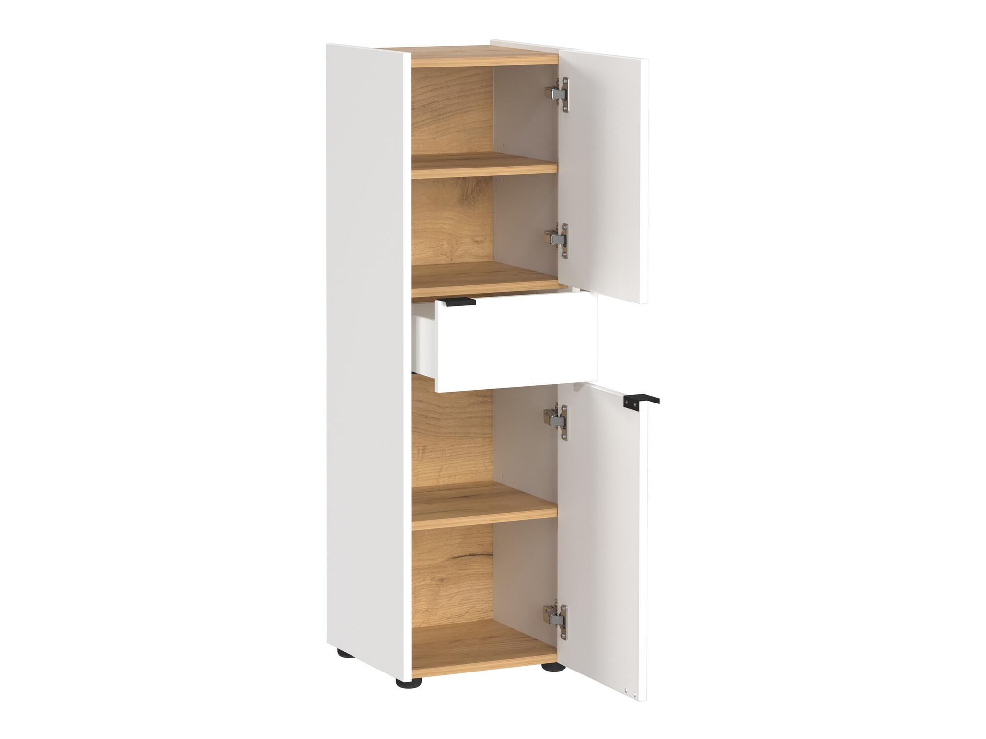 Conjunto para casa de banho Ventei 105 (Branco + Navarra carvalho)