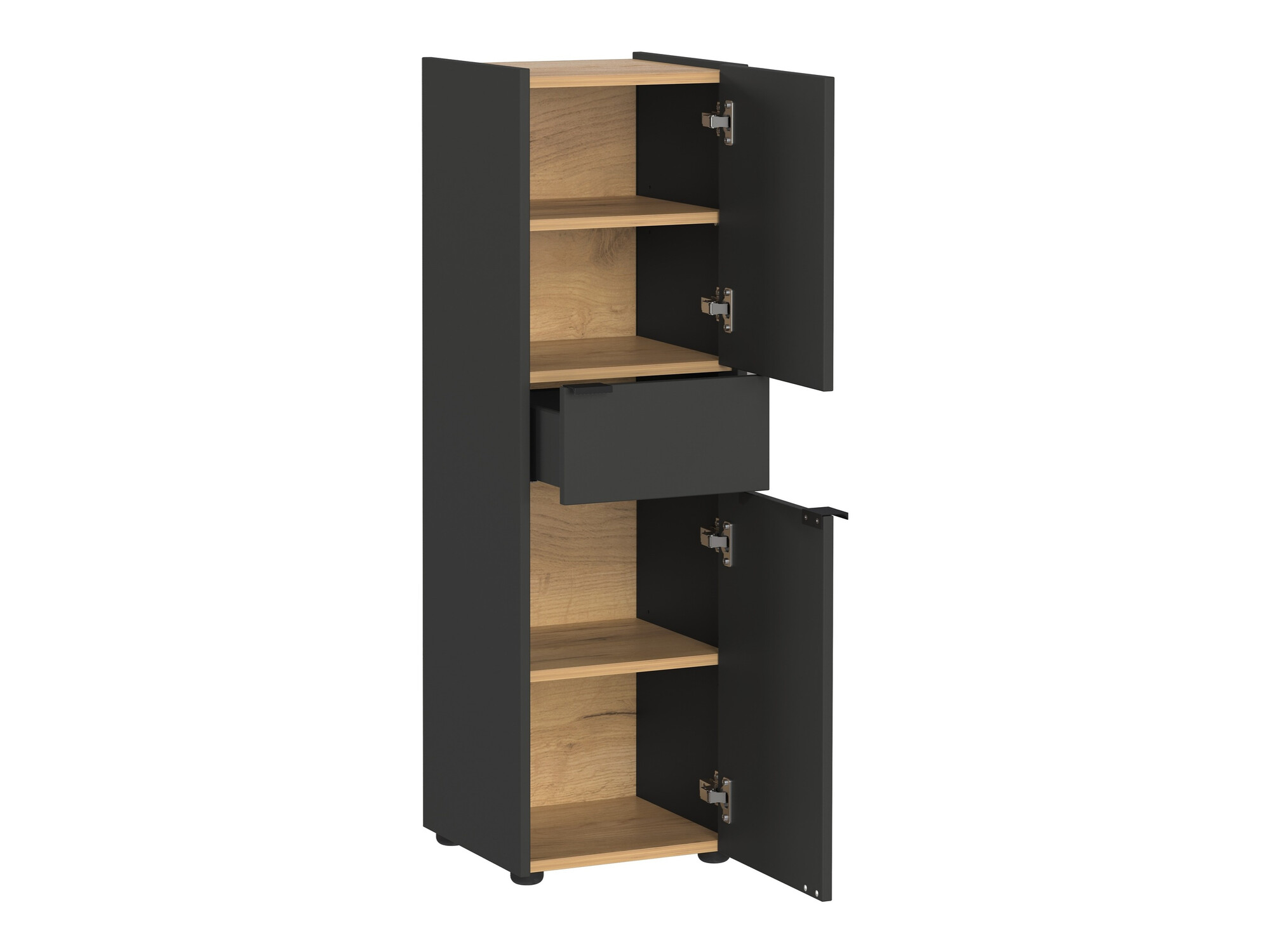 Conjunto para casa de banho Ventei 106 (Grafite + Navarra carvalho)