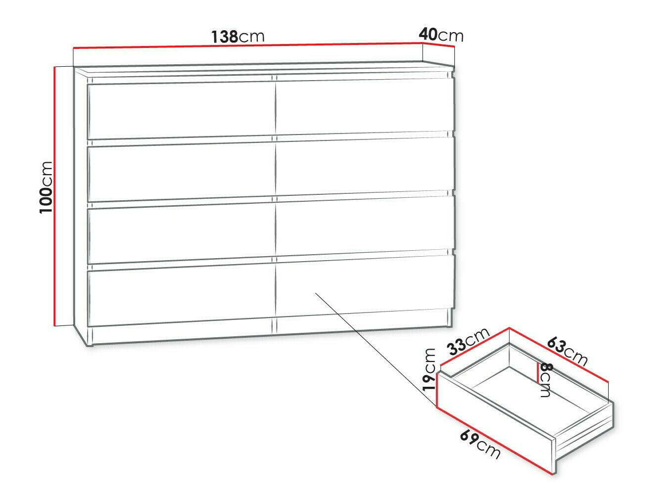 Cómoda Comfivo Structor III (Preto)