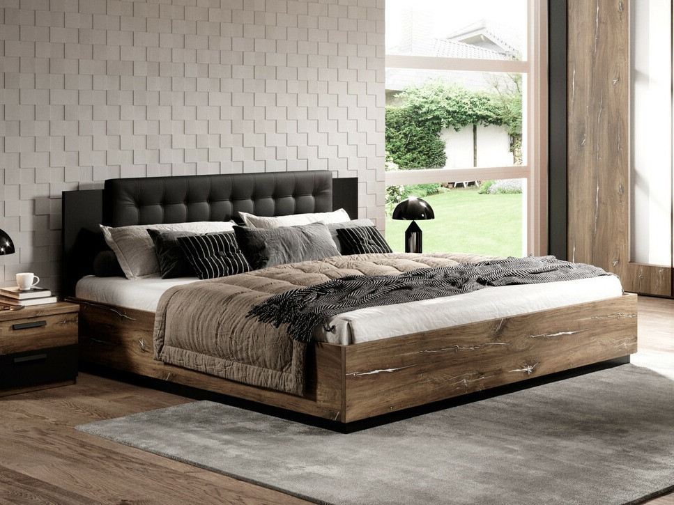 Cama Felelie 103 (Tamus Flagstaf carvalho + Prata)