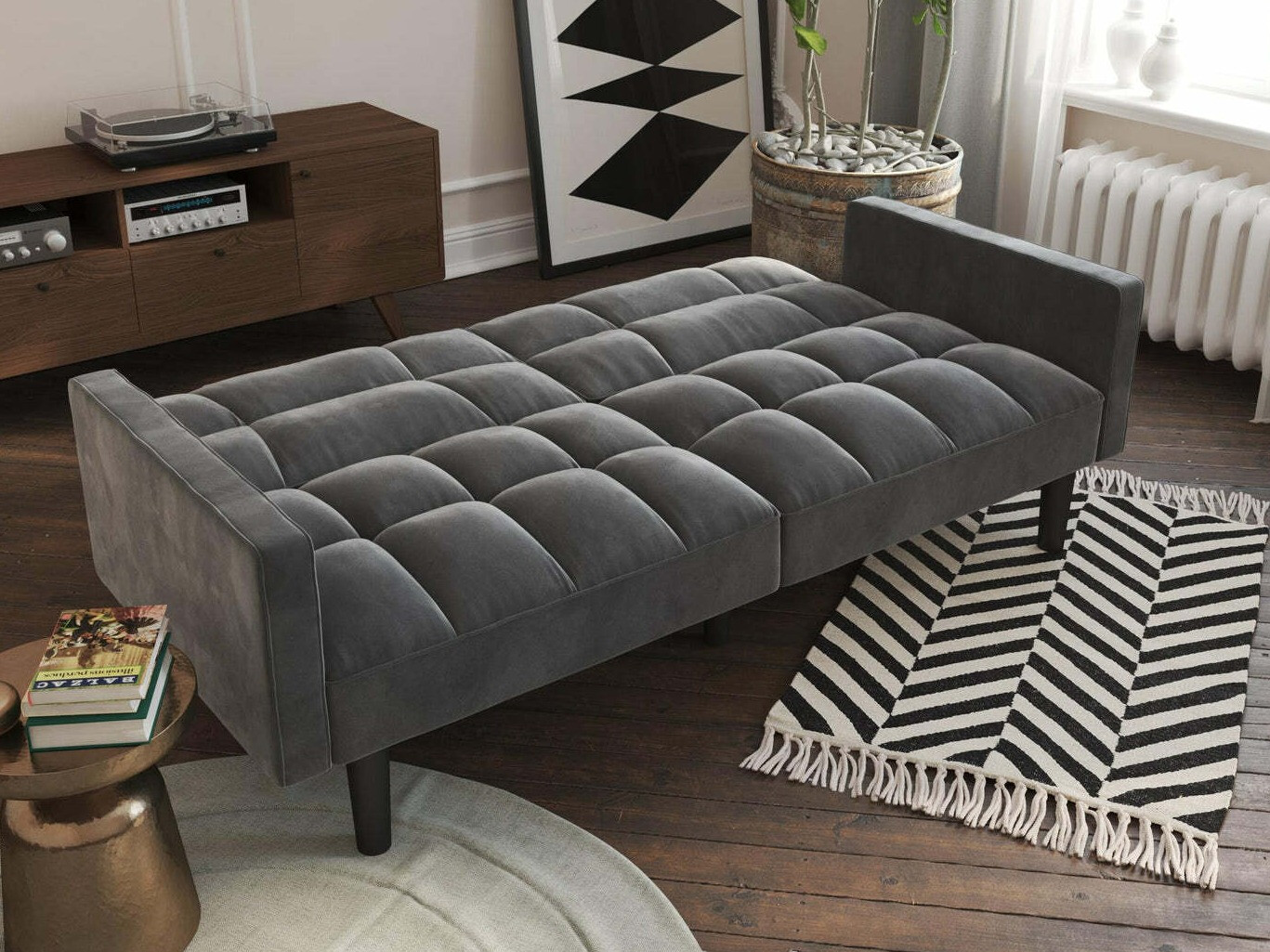 Sofá cama Tulsa 639 (Cinzento)