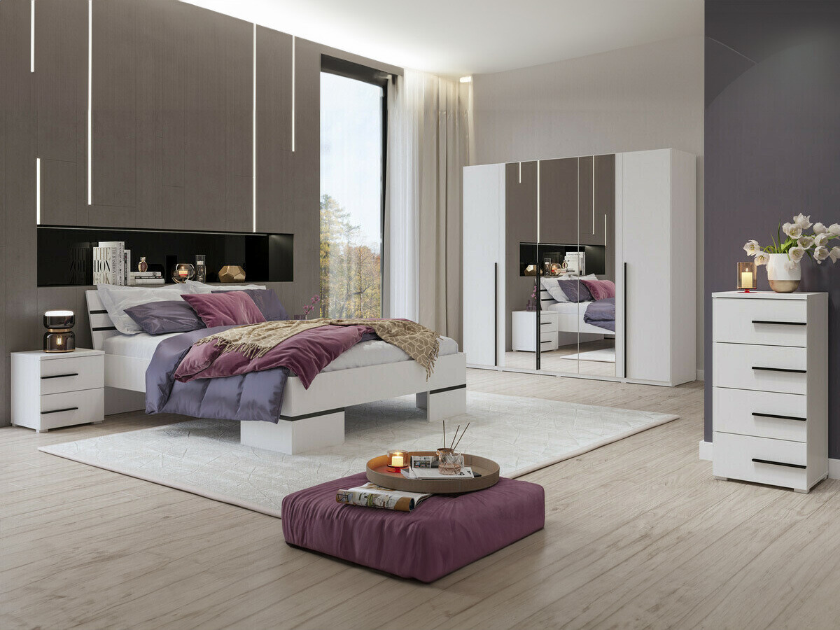 Mesa de cabeceira Austin AY102 (Branco)