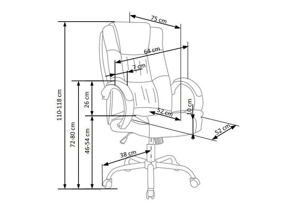 Cadeira de escritório Houston 243 (Preto)