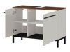 Conjunto para casa de banho Ruvlevu 104 (Cinzento claro + Noz)