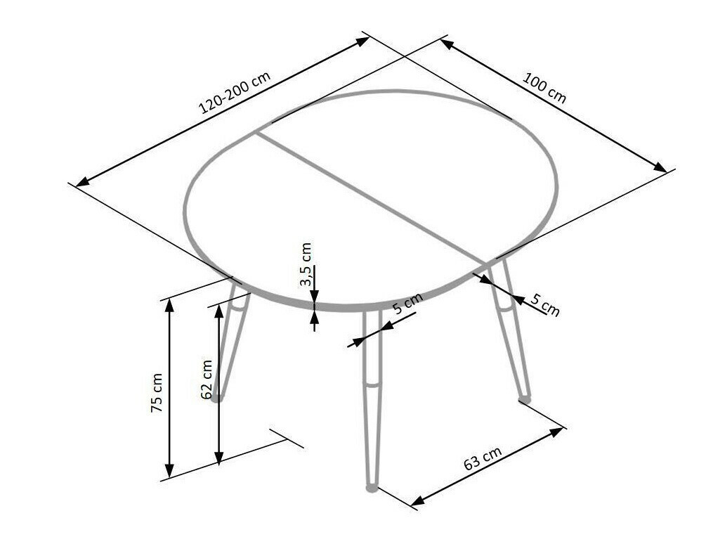 Mesa Houston Humus (Branco + Carvalho de mel)