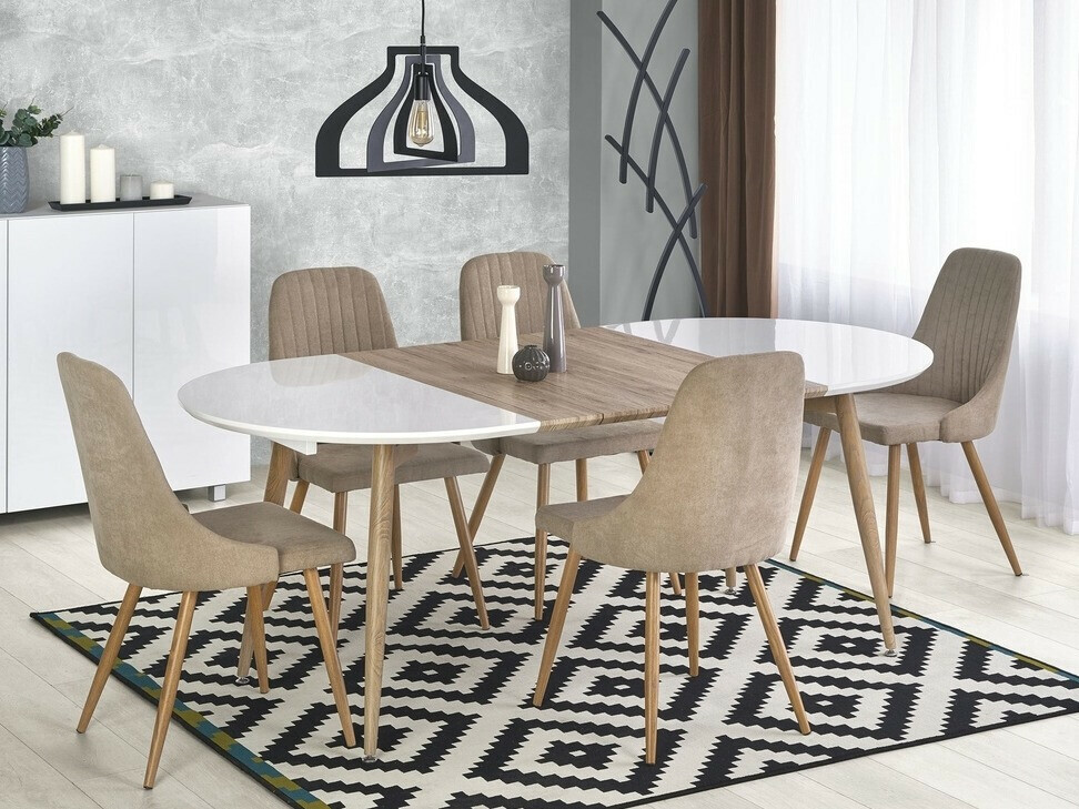 Mesa Houston Humus (Branco + Carvalho de san remo)