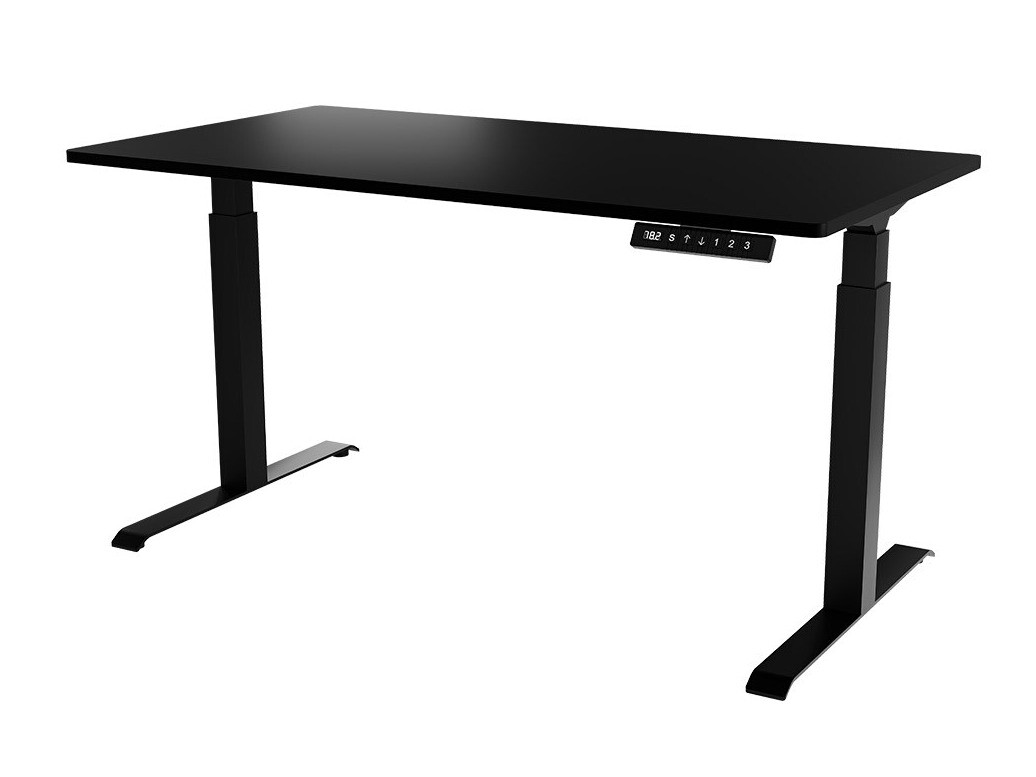 Secretária de trabalho com altura ajustável Charlotte 195 (Preto)