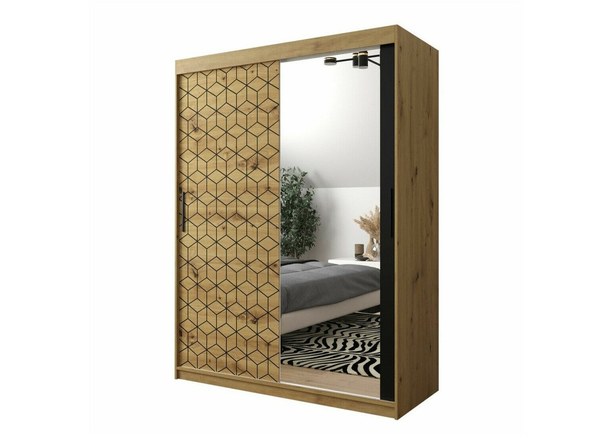 Roupeiro Hartford 288 (Carvalho Artisan + Preto)