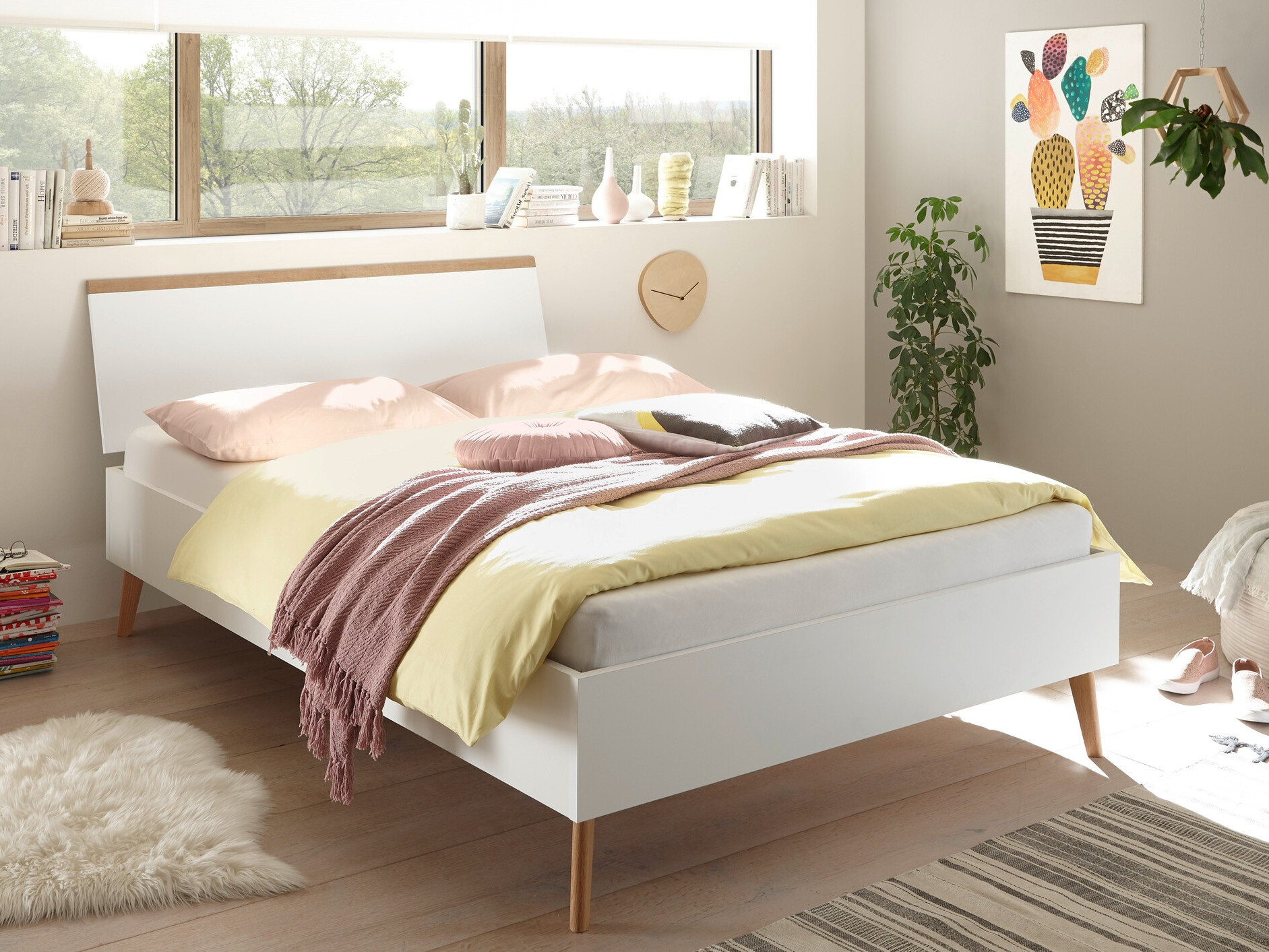 Cama Elbfiou 119 (Riviera carvalho + Branco)