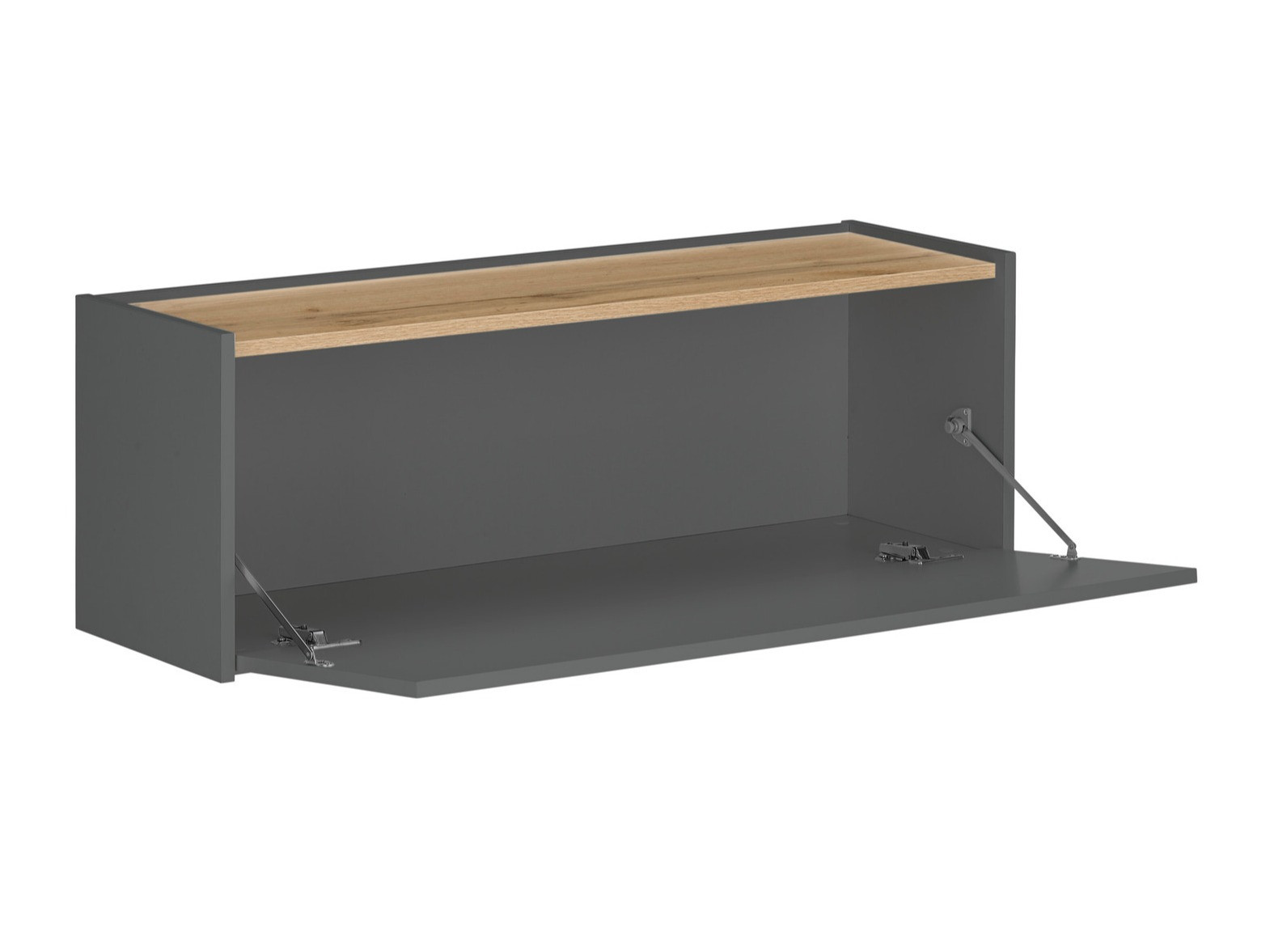 Armário de parede Elbsori 109 (Antracite + Carvalho wotan)