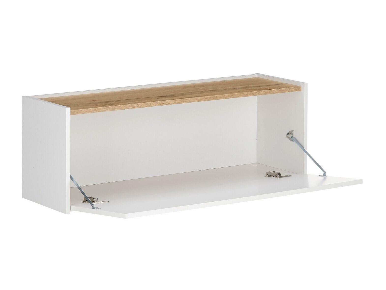 Armário suspenso Elbsori 109 (Branco + Carvalho wotan)