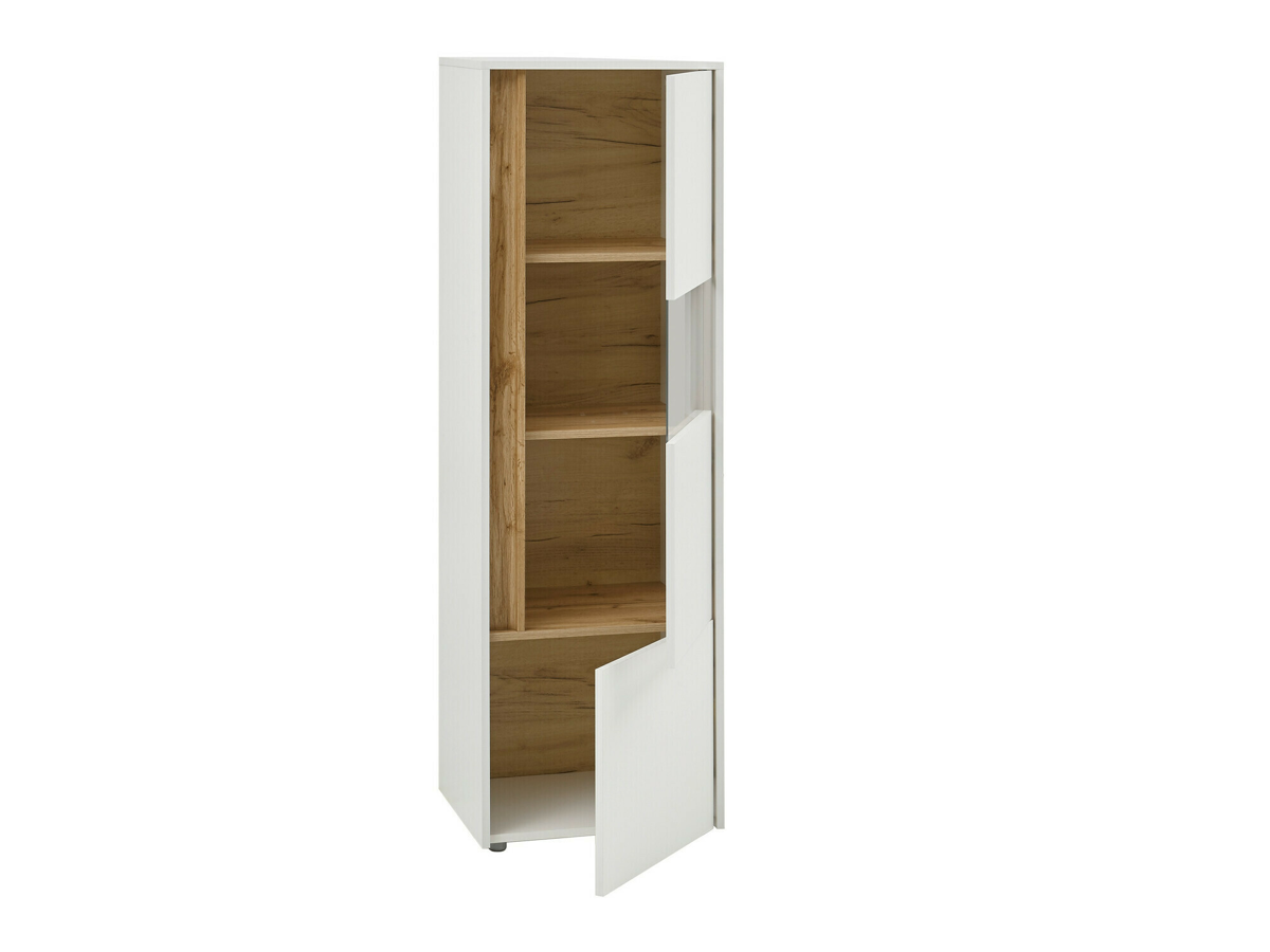Conjunto para sala de estar Elbsori 122 (Branco + Carvalho wotan)