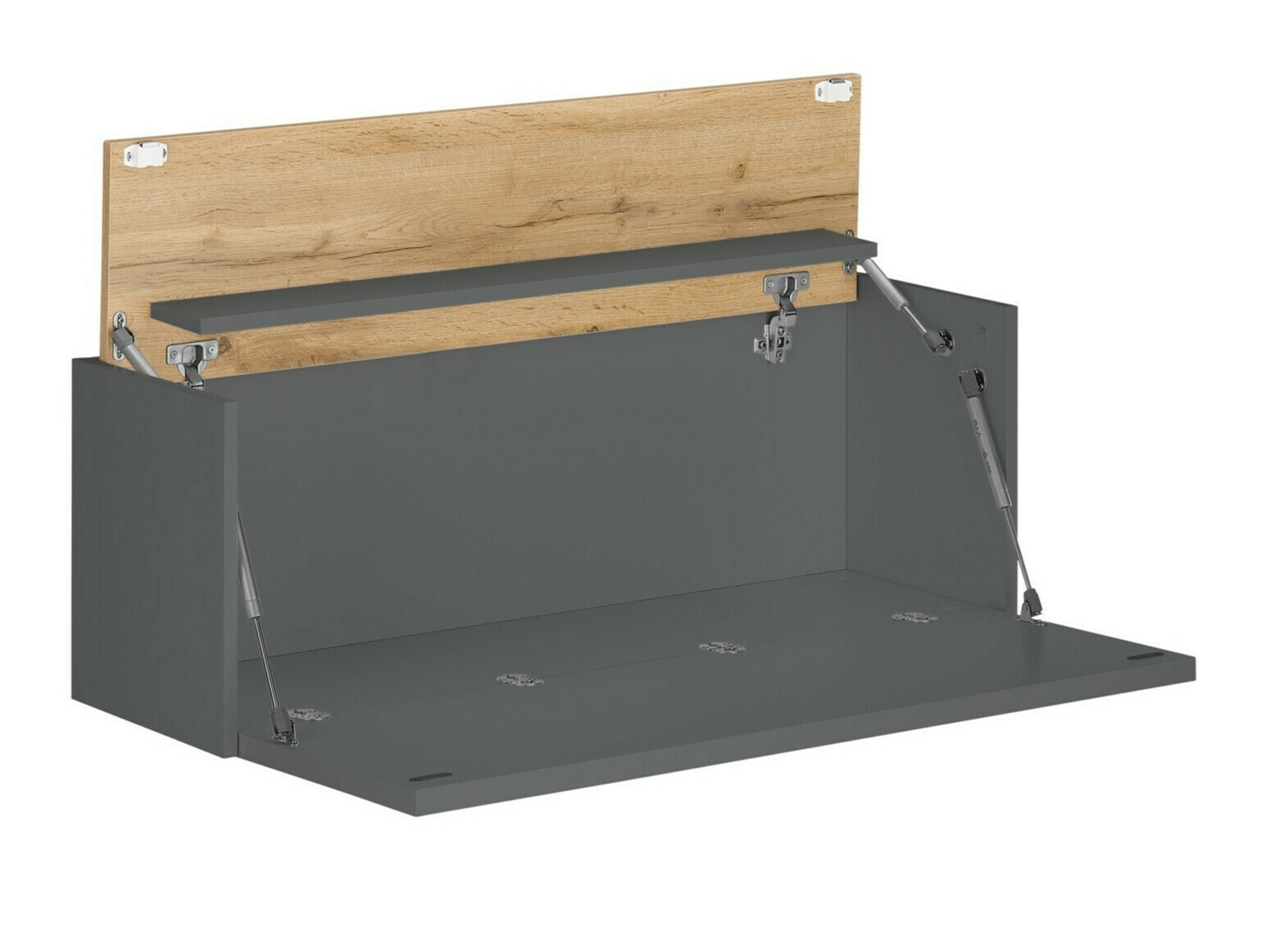 Conjunto para sala de estar Elbsori 133 (Antracite + Carvalho wotan)