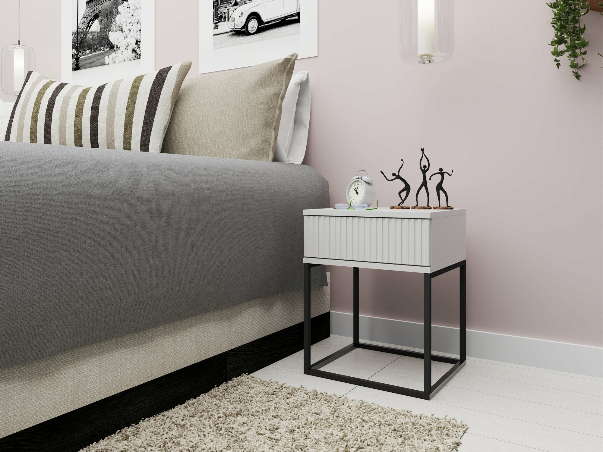 Mesa de cabeceira Bristol 189 (Branco)