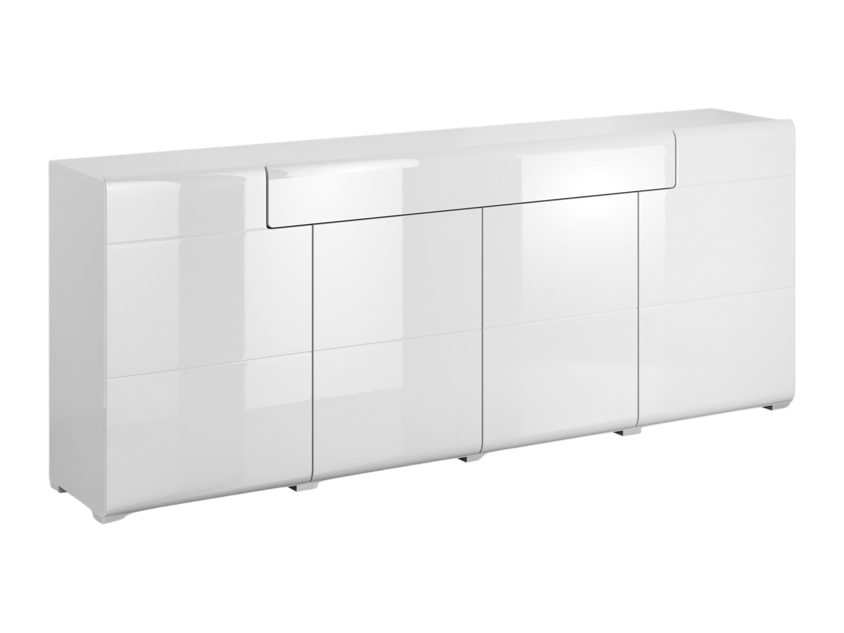 Cómoda Torsone 102 (Branco + Branco brilhante)