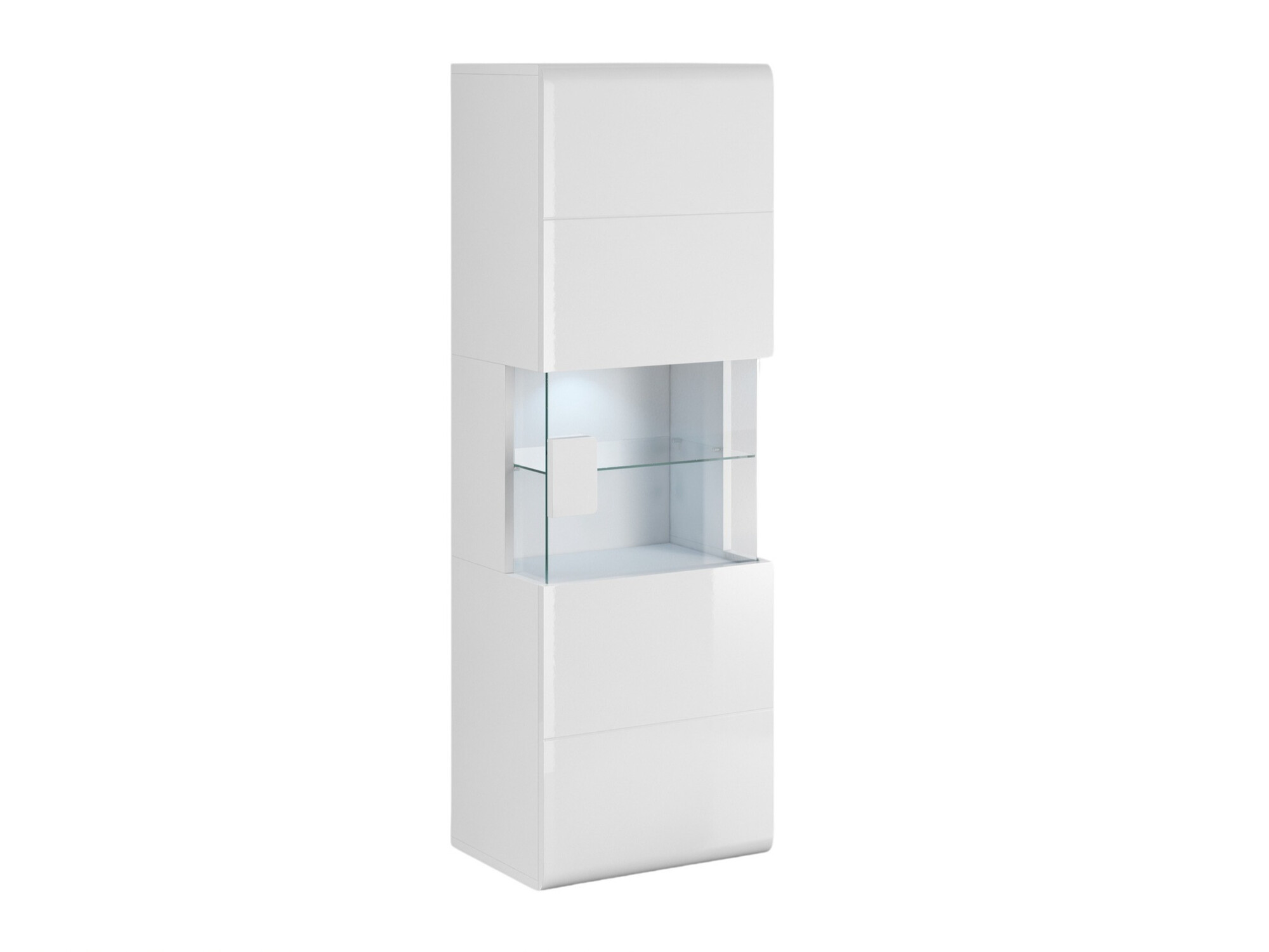 Estante de parede Torsone 109 (Branco + Branco brilhante)