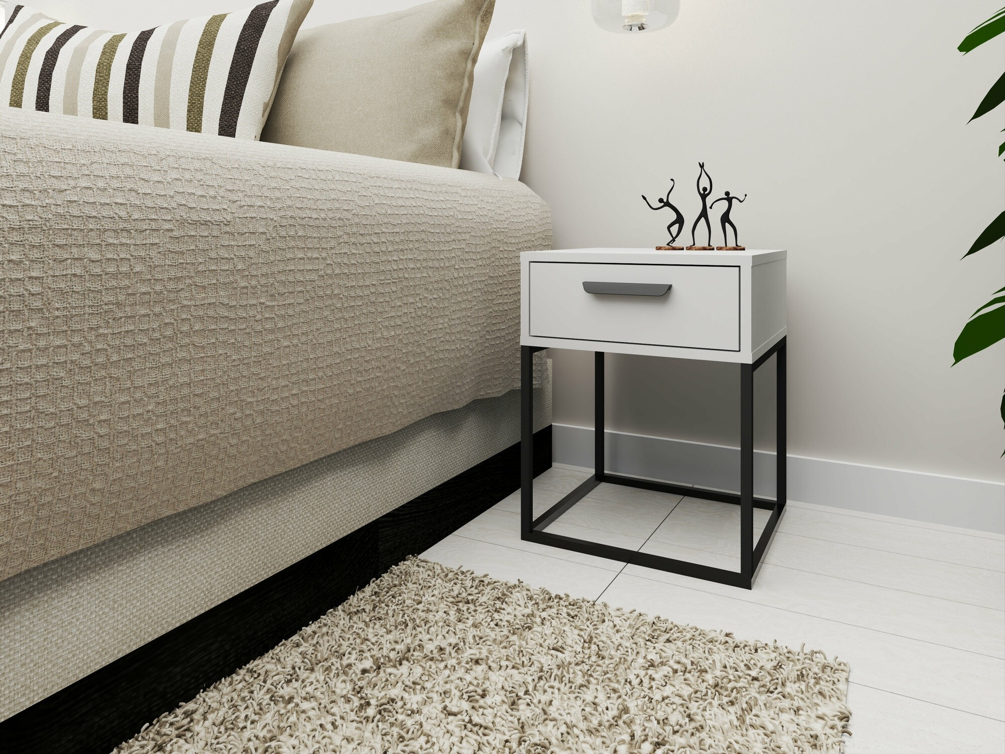 Mesa de cabeceira Bristol 191 (Branco)